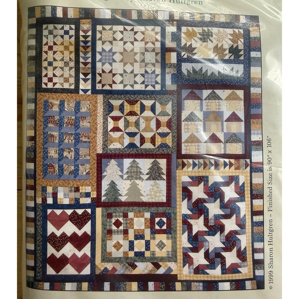 VTG 1999 Sharon Hultgren My Favorite Things Quilt BOM Kit #‎ 4 ~ ATTIC WINDOWS
